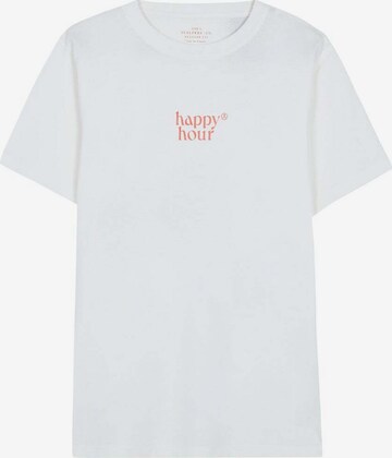 Scalpers T-Shirt 'Happy' in Weiß: predná strana