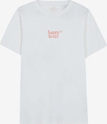 Scalpers Shirt 'Happy' in Wit: voorkant