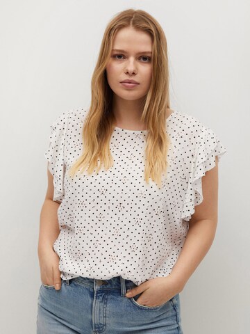 MANGO Blus 'Julieta' i vit: framsida