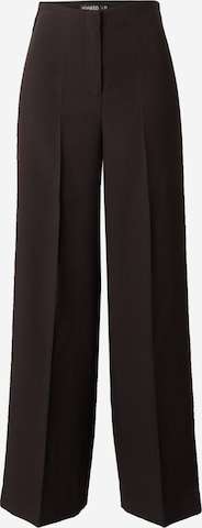 SOAKED IN LUXURY Wide leg Pleated Pants 'Corinne' in Black: front