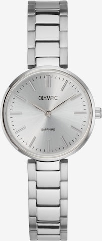 Montre à affichage analogique Olympic en argent : devant