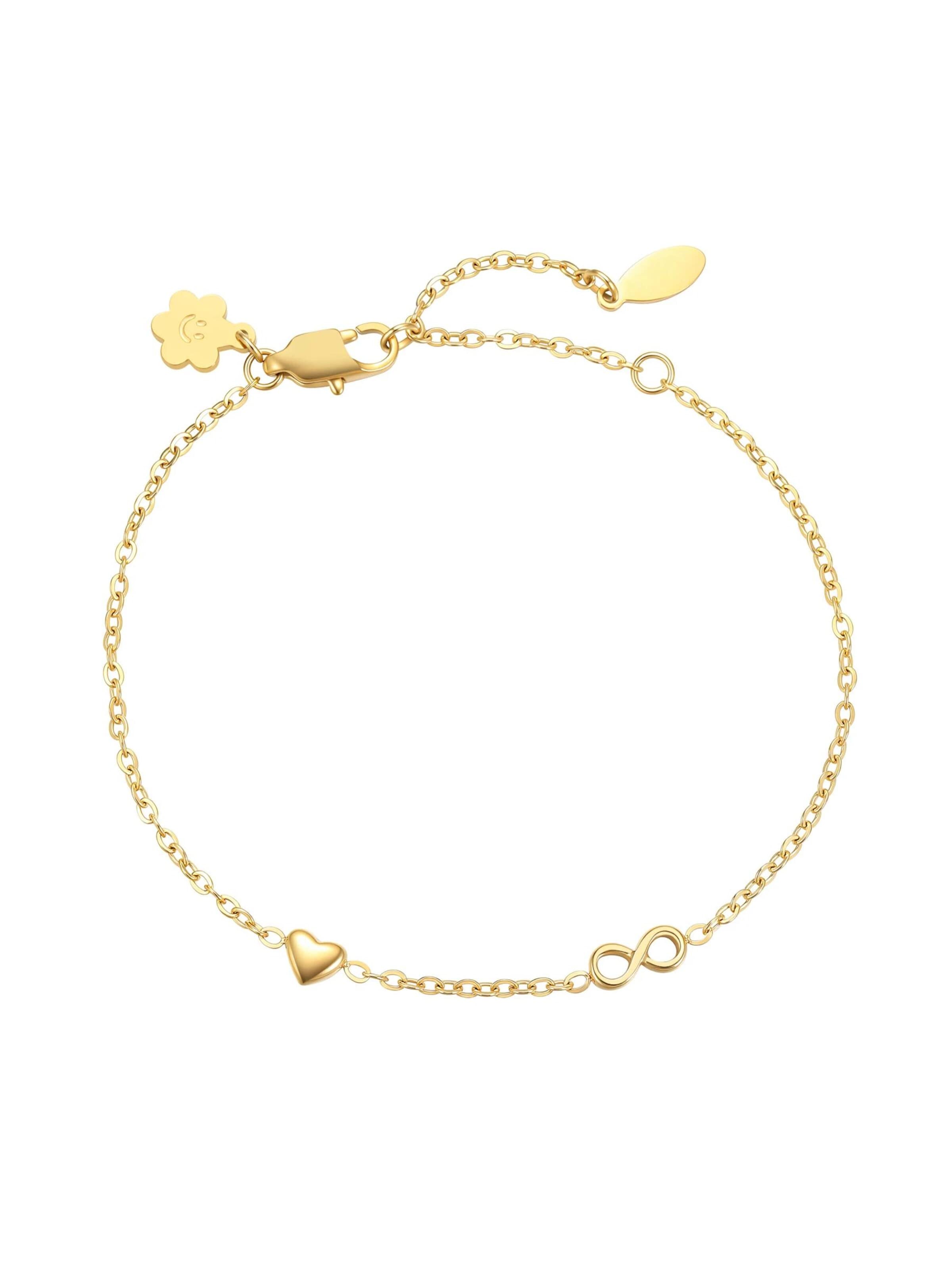 Bracelet 'Infinity Heart' Hey Happiness en or