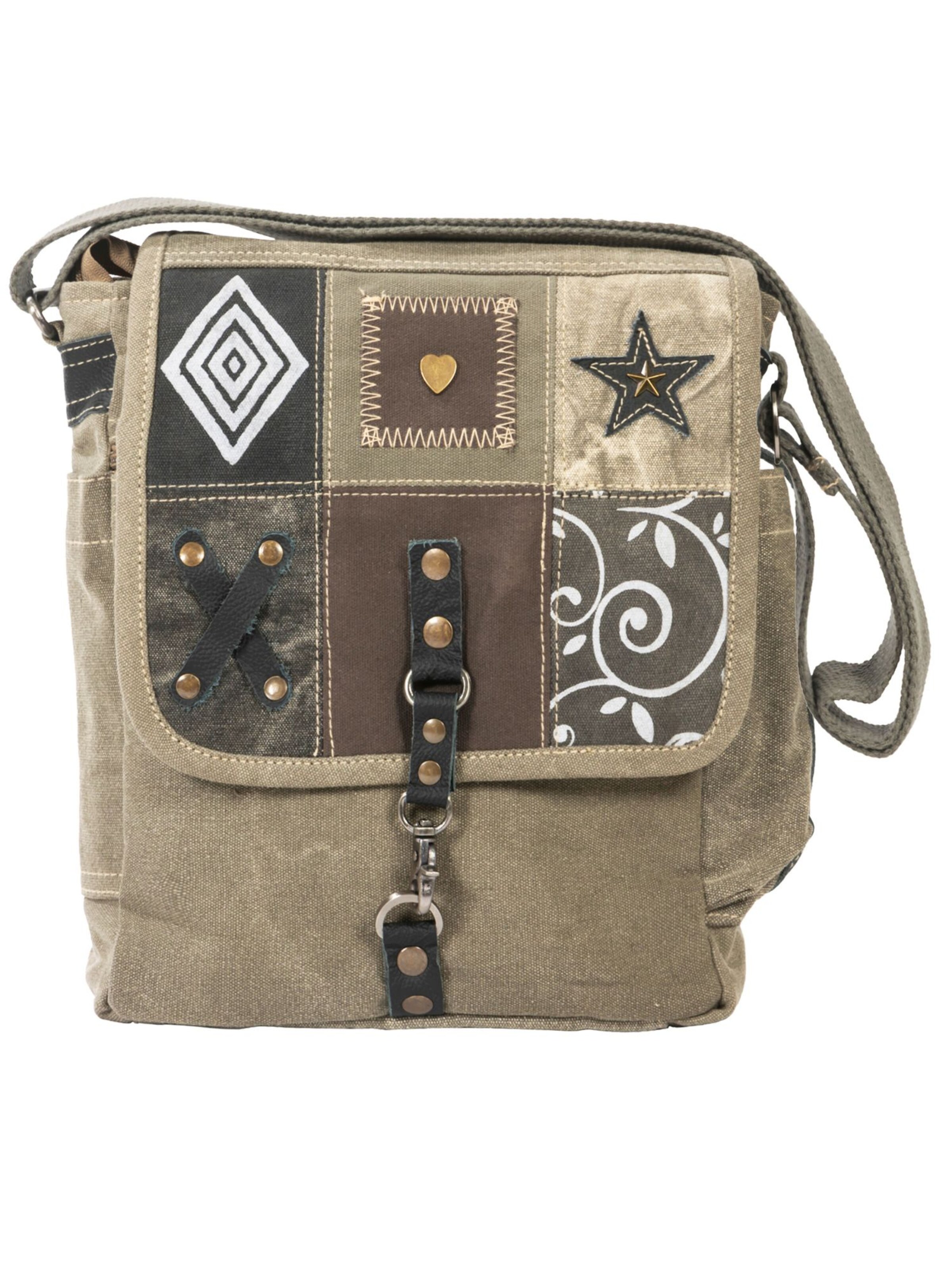 Sunsa Crossbody Bag 'Sunsa' in Green: front