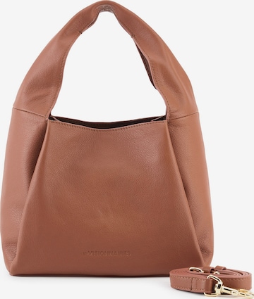 Borsa a spalla 'Coralie' di Les Visionnaires in marrone: frontale