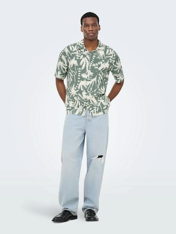 Only & Sons Regular fit Srajca 'ONSELI' | zelena barva