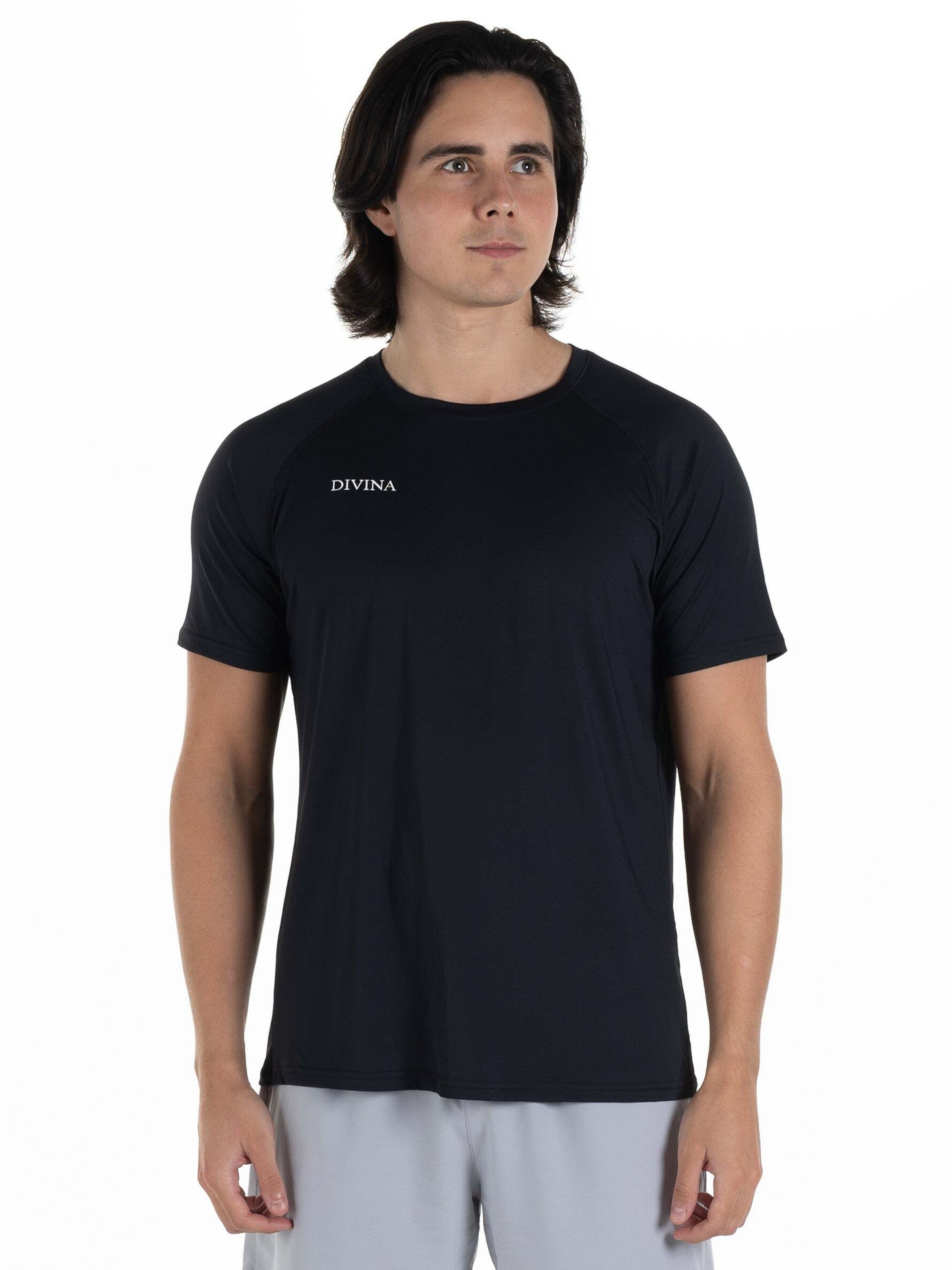 Maglia funzionale 'Raw' di Divina in nero: frontale