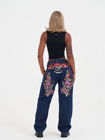 Loosefit Jeans 'Dragon and Sword' di Ed Hardy in blu