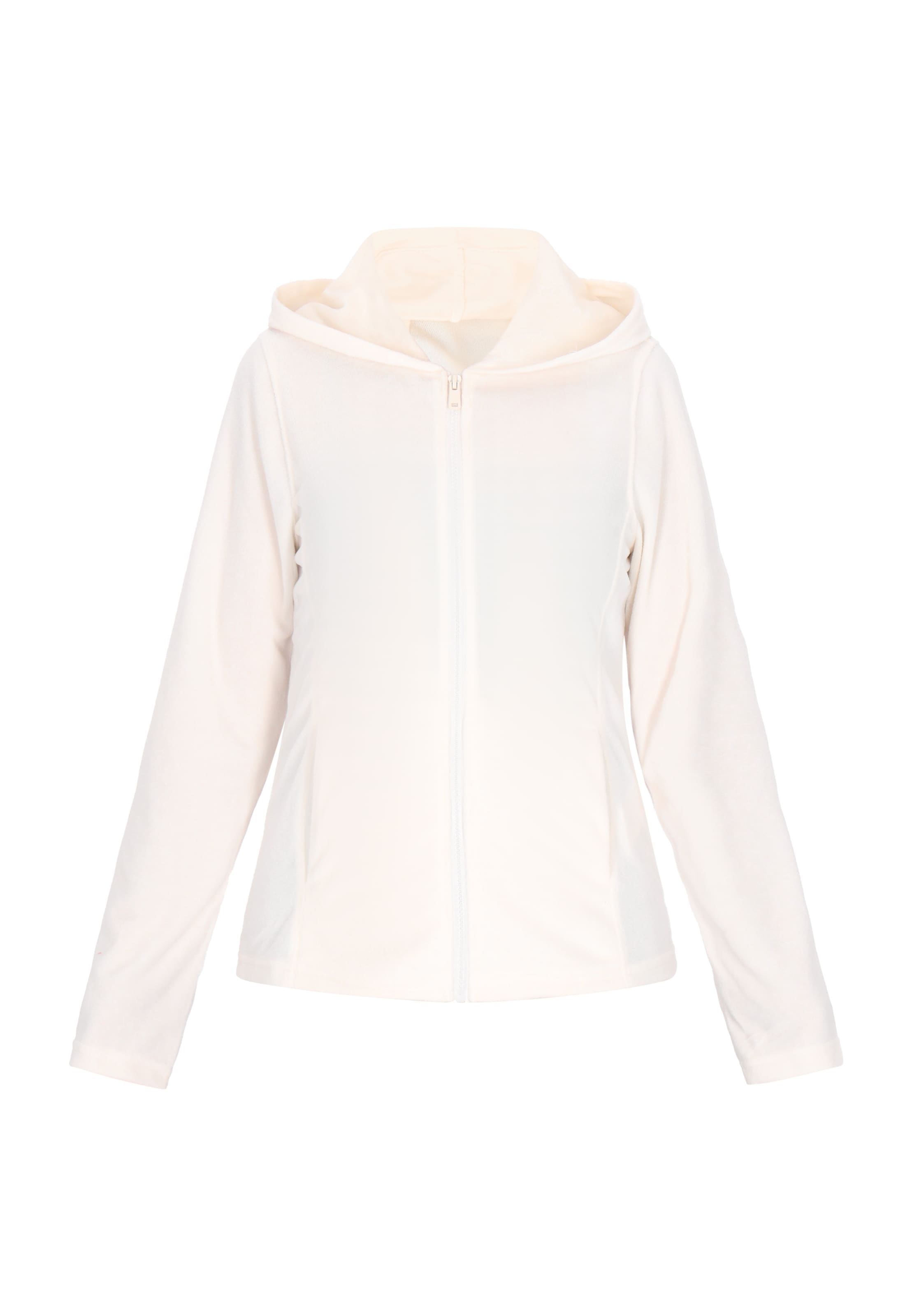 faina Athlsr Fleece Jacket in Beige: front
