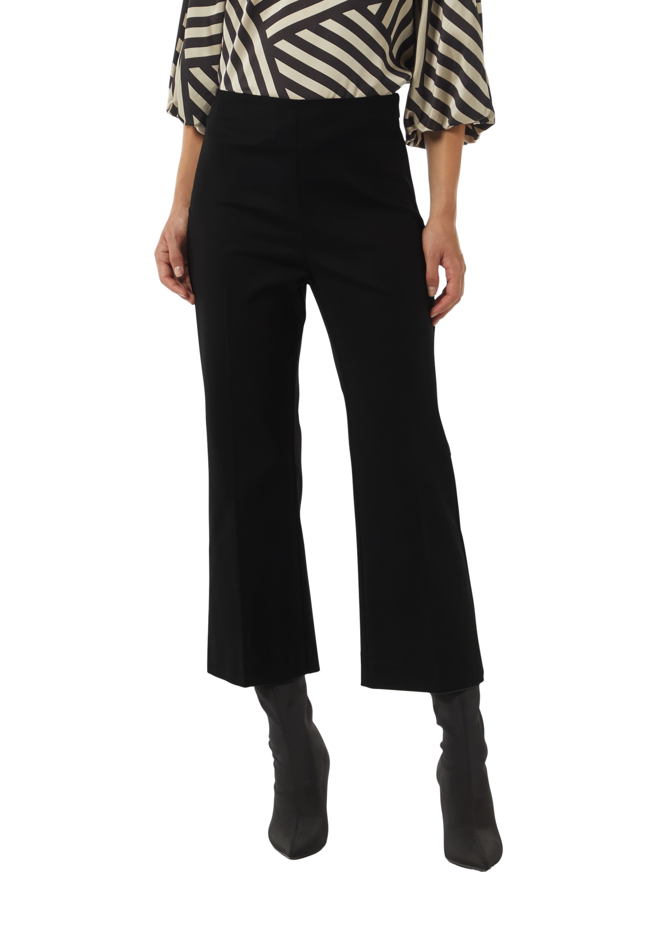 COMMA Flared Hose in Schwarz: Vorderseite