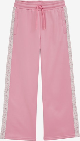 WE Fashion Wide Leg Housut värissä vaaleanpunainen: etupuoli