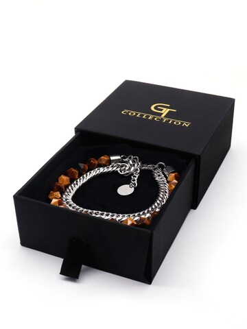 GT Collection Armband 'Faceted-Bead' in Bruin