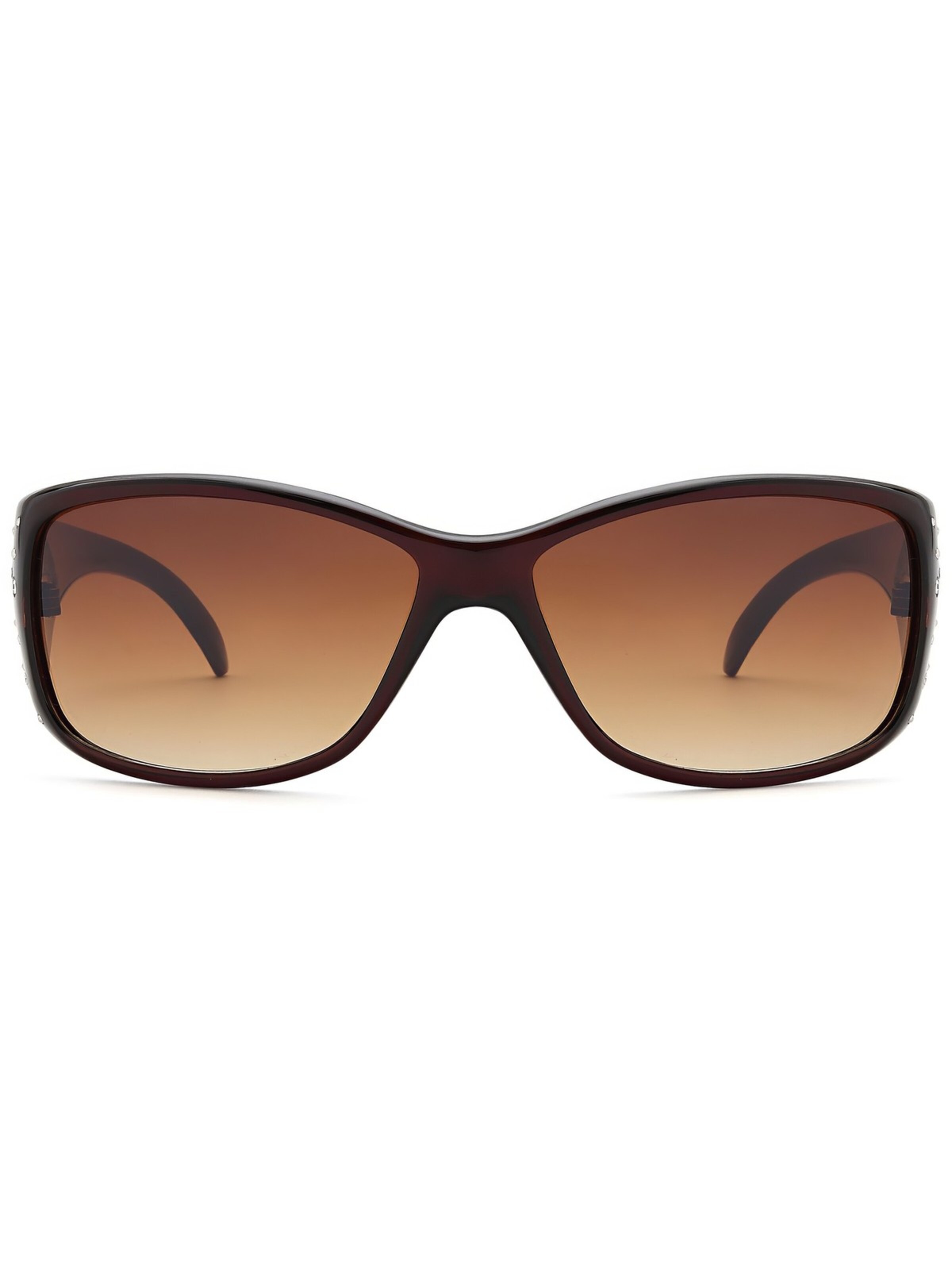 styleBREAKER Sonnenbrille 'Sonnenbrille Schmetterlingsform mit Strass am Bügel'‌‌‌‌‌‌‌‌‌‌ in Braun
