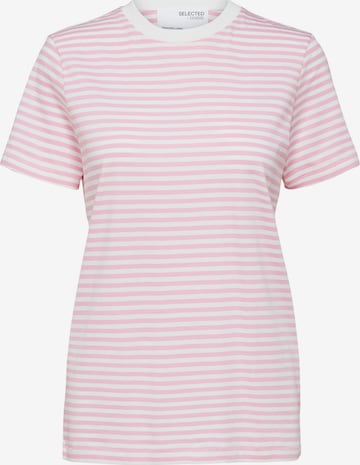 SELECTED FEMME T-Shirt 'Sfmy Perfect Tee' in Pink: predná strana