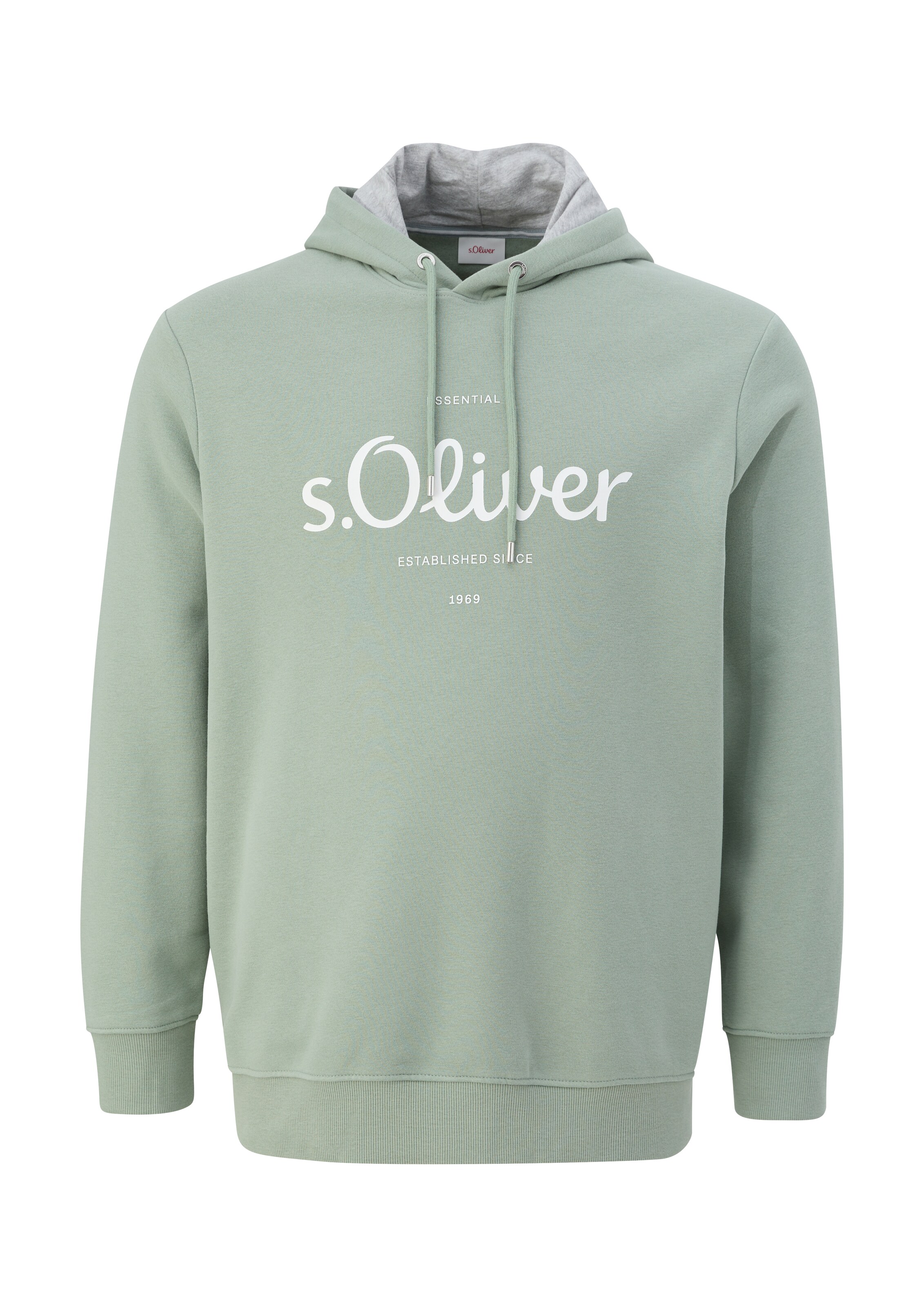 s.Oliver Men Big Sizes Sweatshirt in Green: front