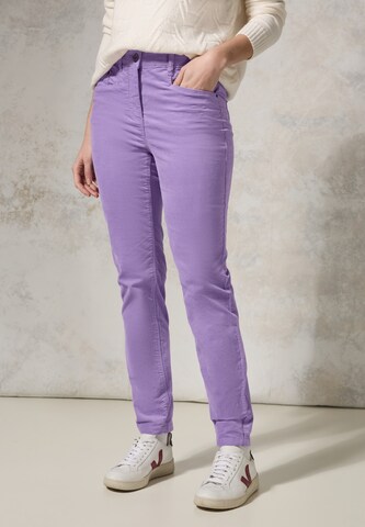 CECIL Slim fit Pants in Purple