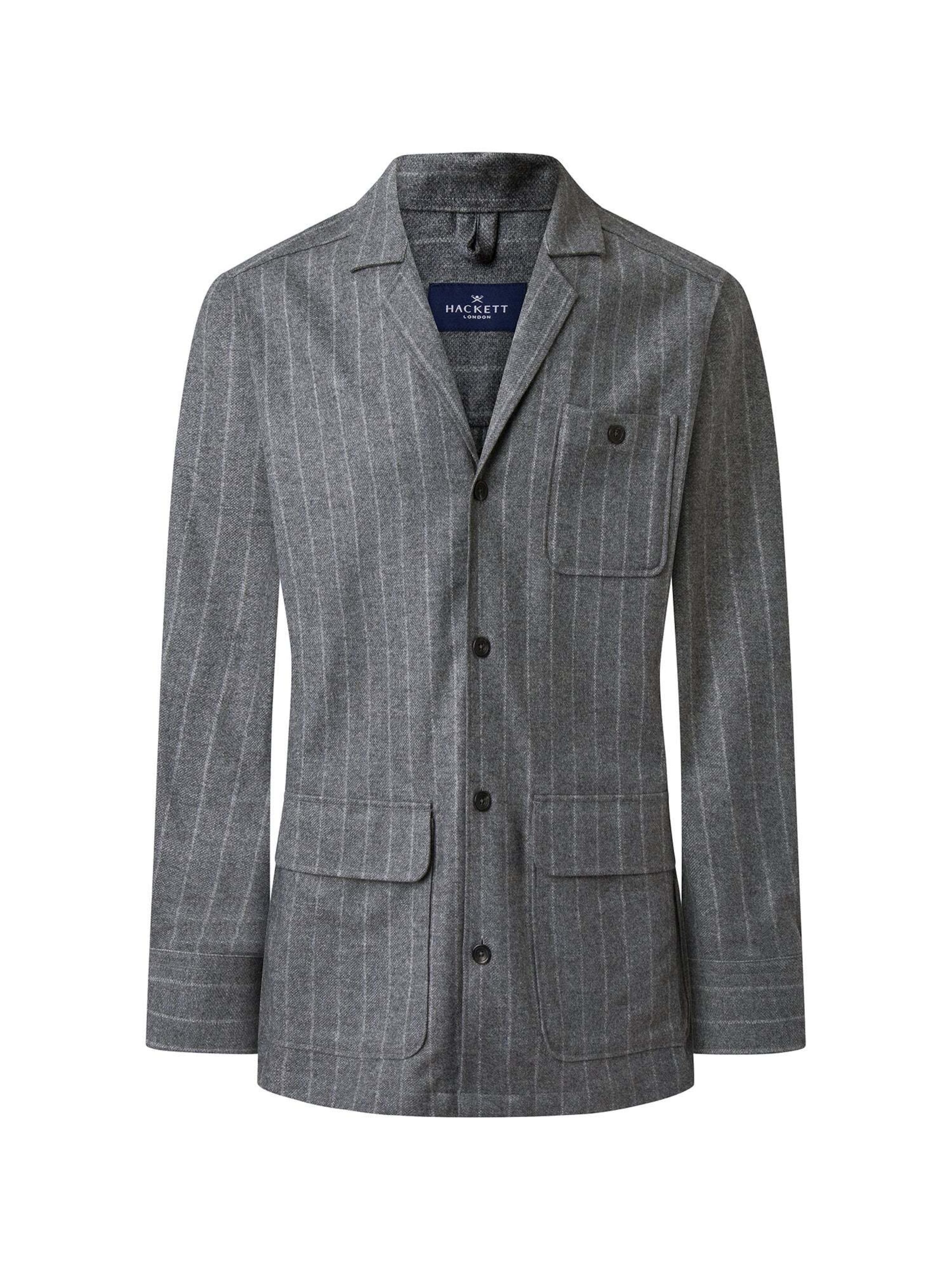 Coupe regular Veste de costume Hackett London en gris : devant