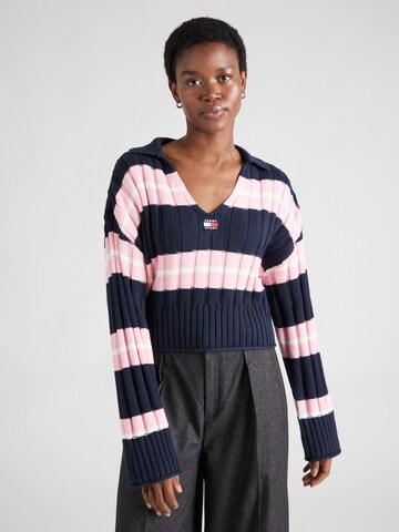 Pull-over Tommy Jeans en bleu : devant