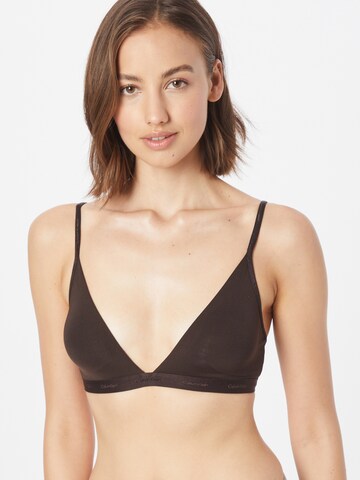 Calvin Klein Underwear Triangle Bra in Brown: front