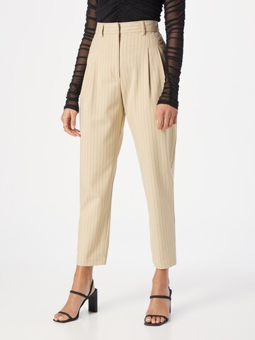 Effilé Pantalon à pince Monki en beige : devant