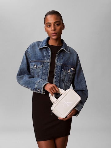 Calvin Klein Kézitáska 'BOLD ELONGATED MINI' - fehér
