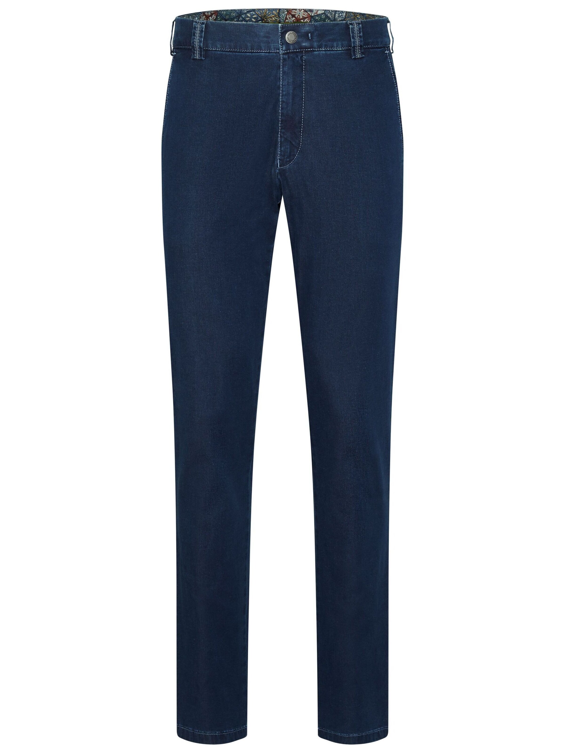 MEYER Regular Chino trousers in Blue: front