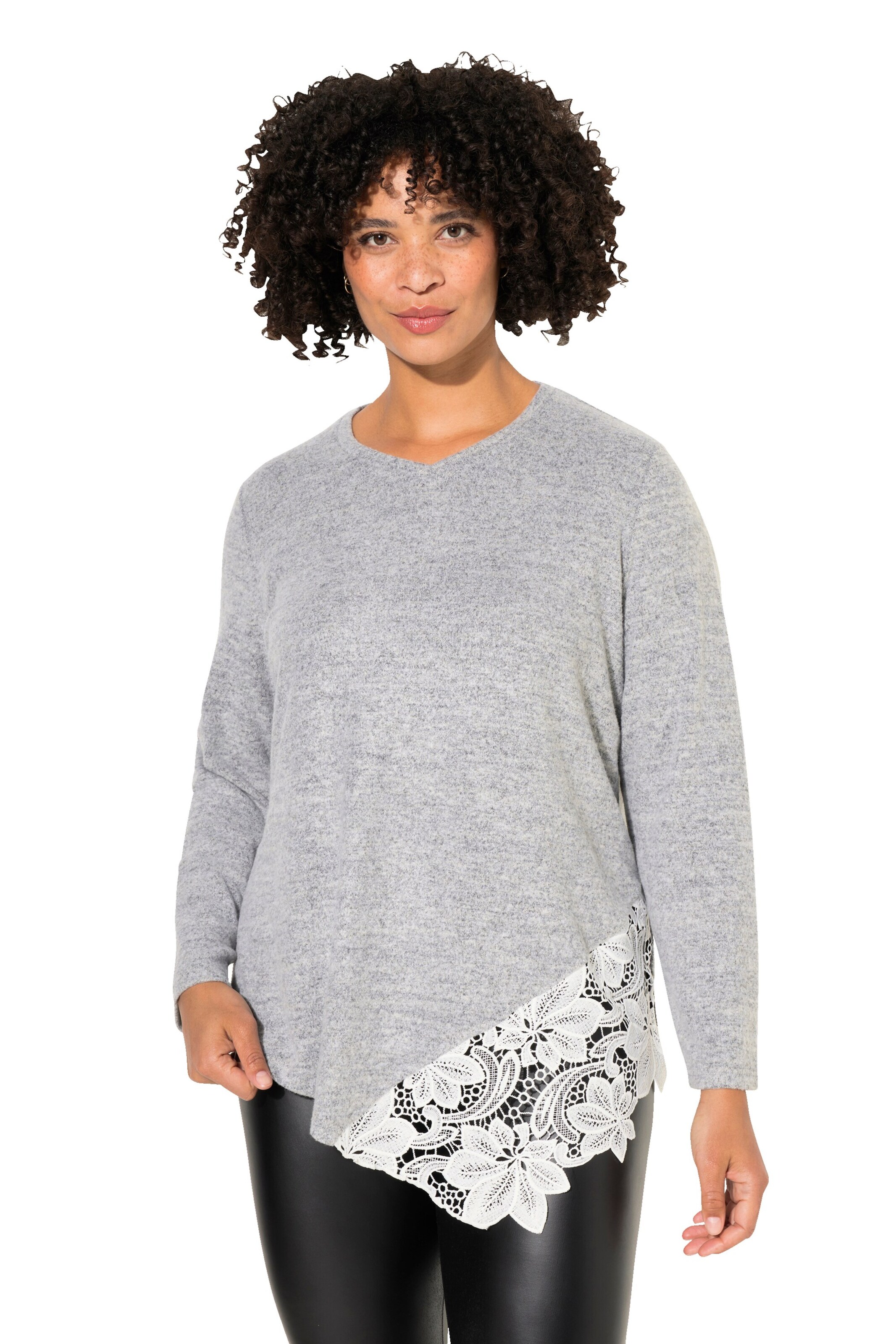 MIAMODA Sweater in Grey: front
