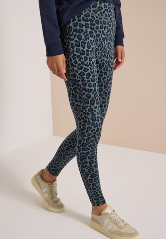 CECIL Skinny Leggings 'Tracey' i grøn: forside