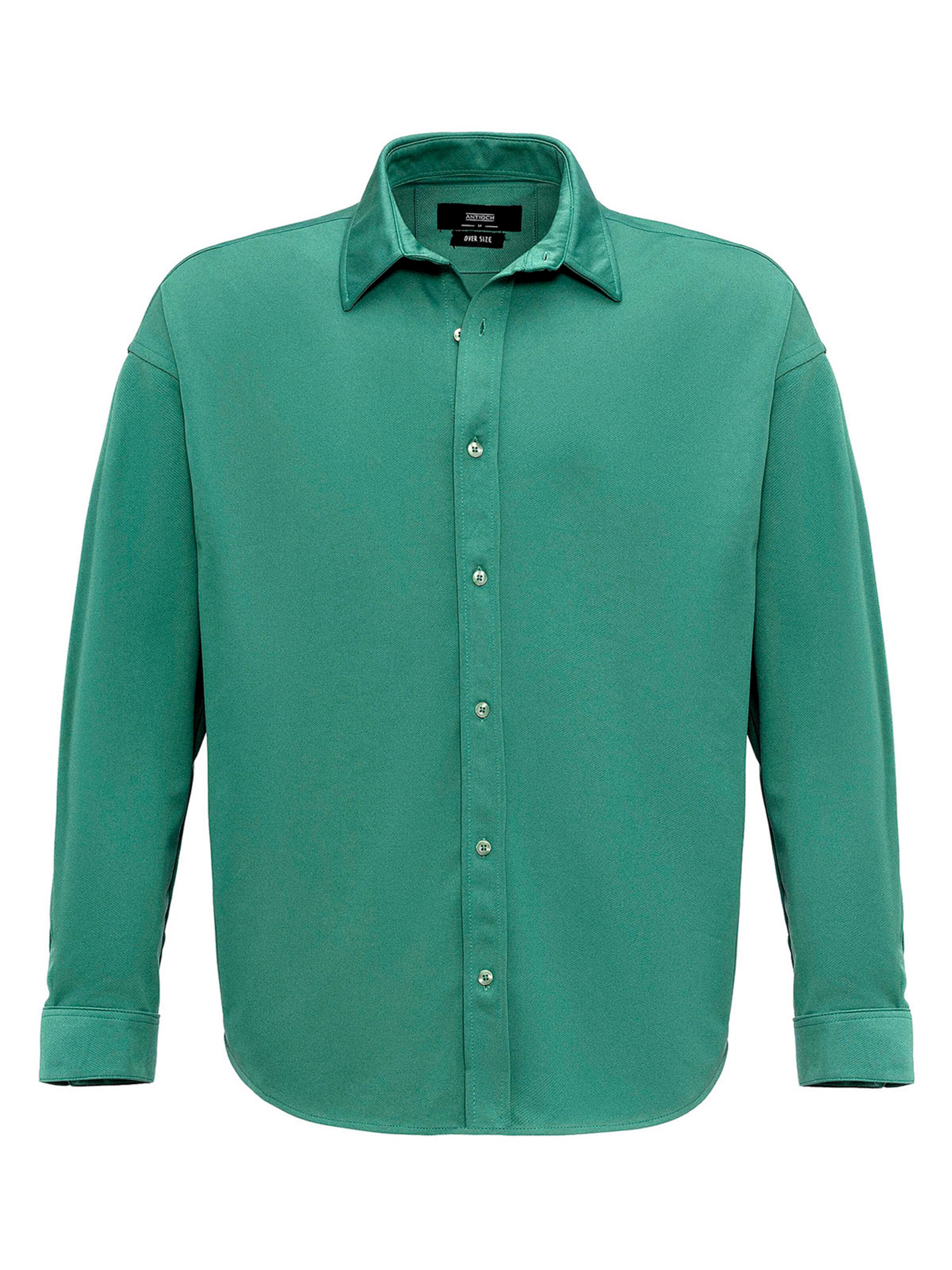 Antioch Классический крой Рубашка в Зеленый: спереди