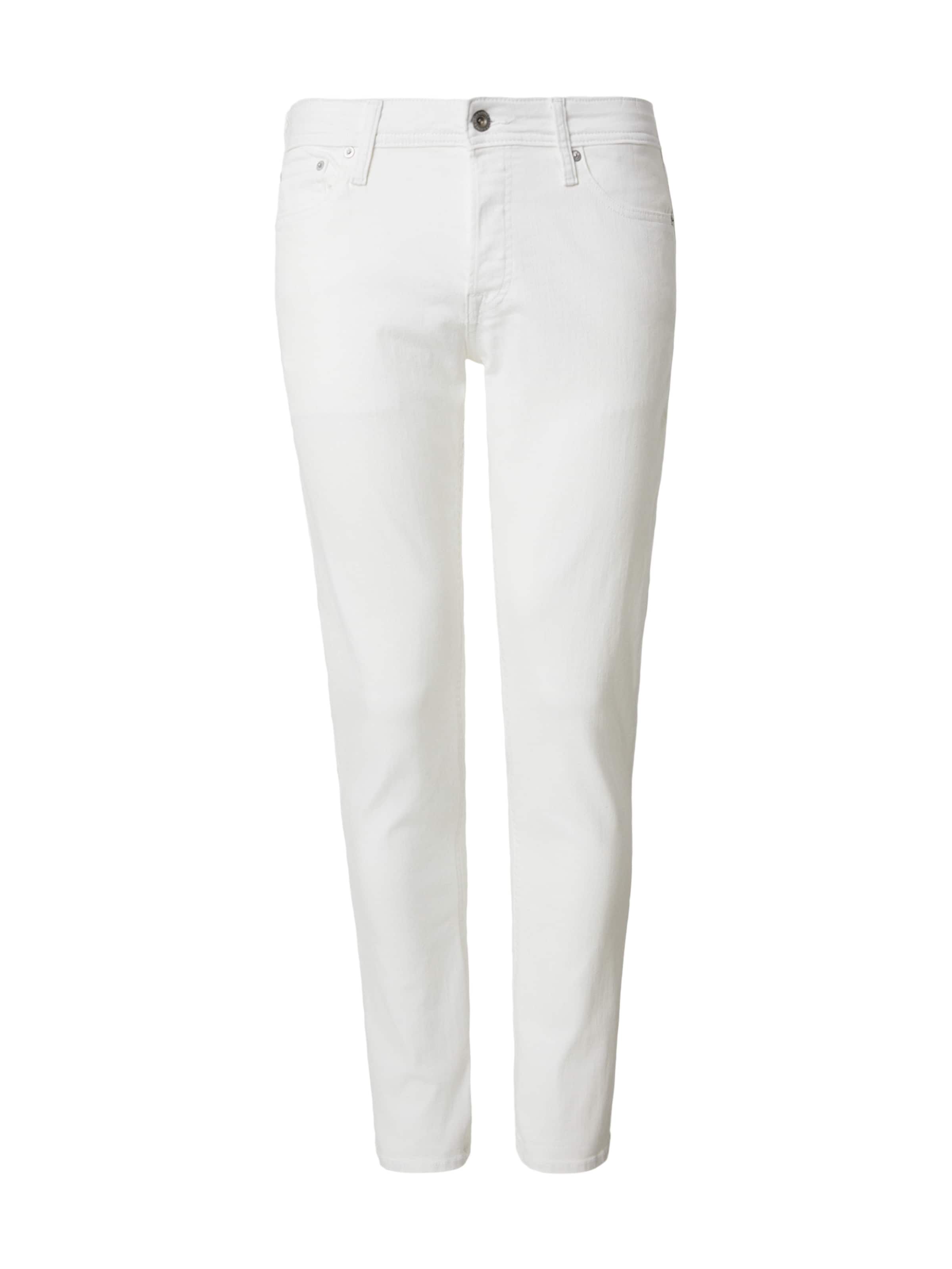 Coupe slim Jean 'JJIGLENN JJORIGINAL' JACK & JONES en blanc : devant