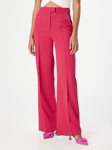 Karen Millen Wide leg Pleated Pants 'Cady' in Pink: front