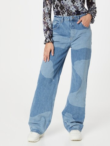 Wide Leg Jean Misspap en bleu : devant