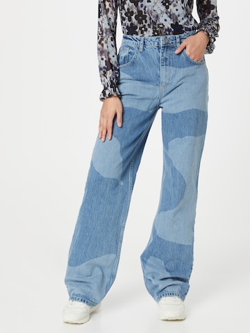 Wide Leg Jean Misspap en bleu : devant