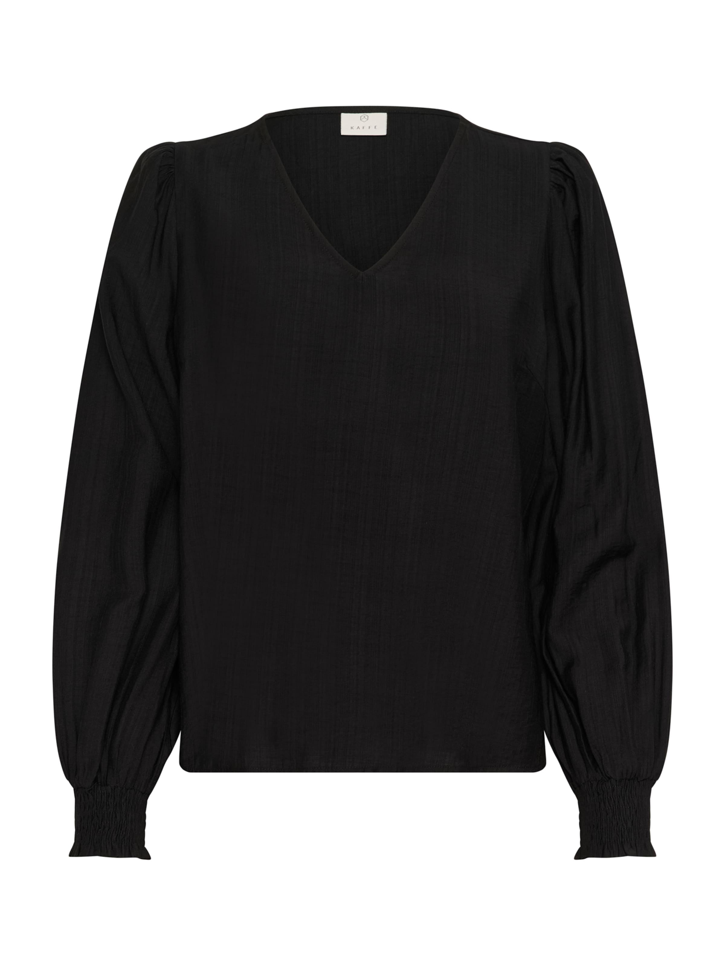melns Kaffe Blūze 'KALufia': no priekšpuses