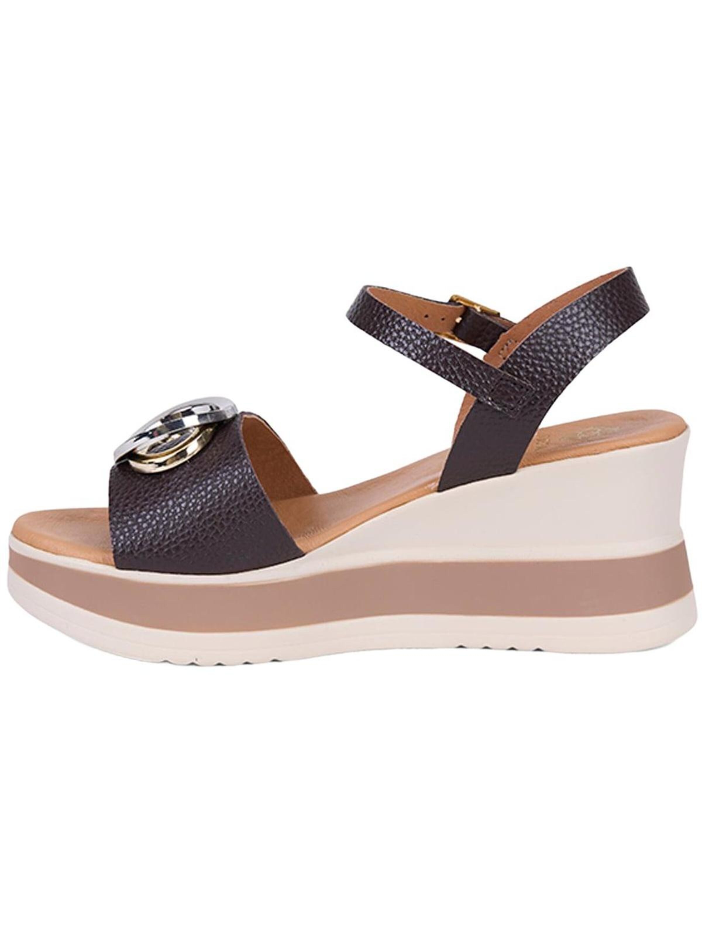 Desa T-bar sandals 'Keilsandalen' in Brown