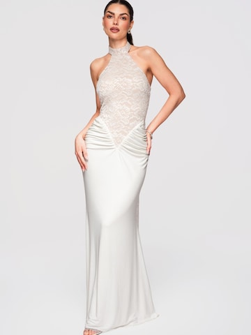 Ombre Abendkleid in Beige: Vorderseite