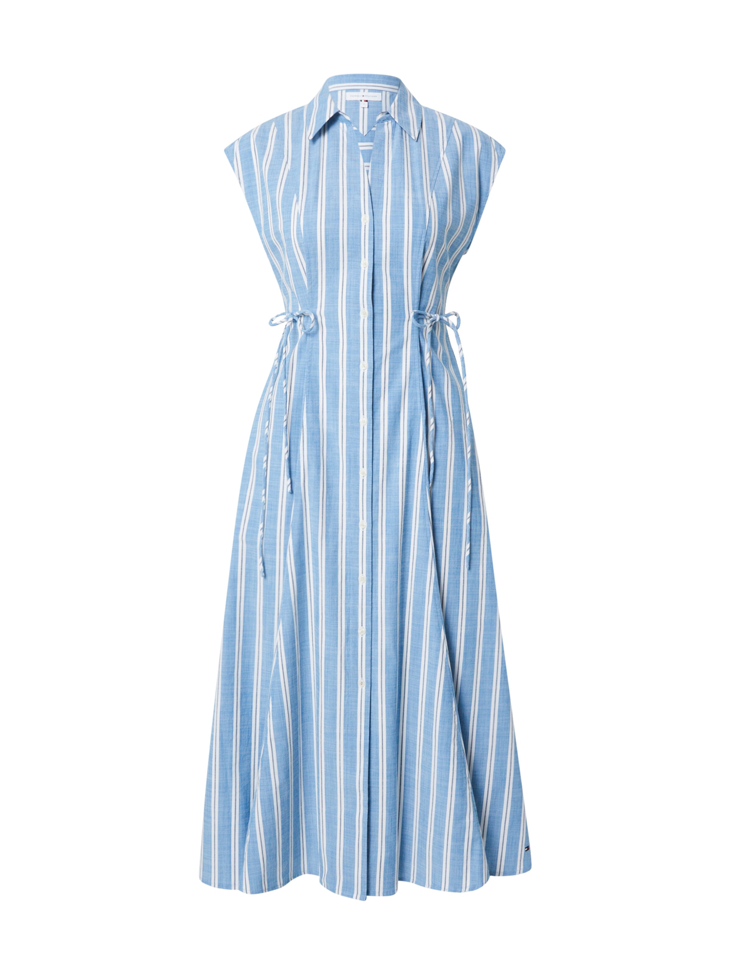 TOMMY HILFIGER - Vestidos camiseiros em azul: frente