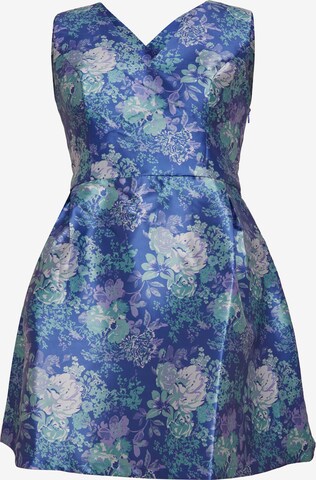 Chi Chi Curve Kleid in Blau: predná strana