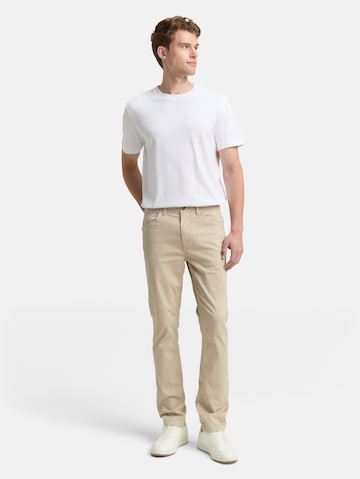 TOM TAILOR Slimfit Broek 'Josh' in Bruin