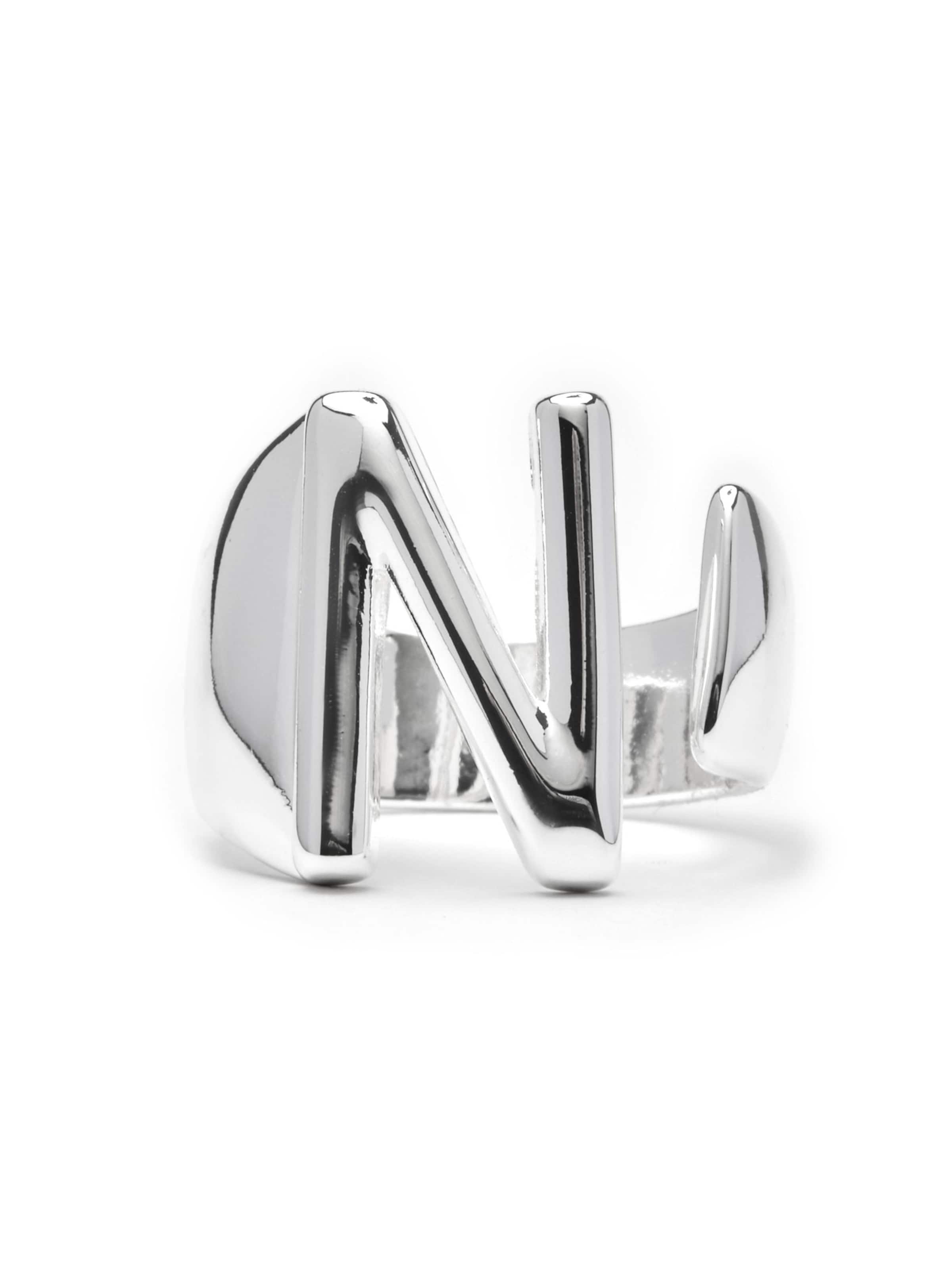 Luxenter Ring 'Alphabet N' i sølv: forside