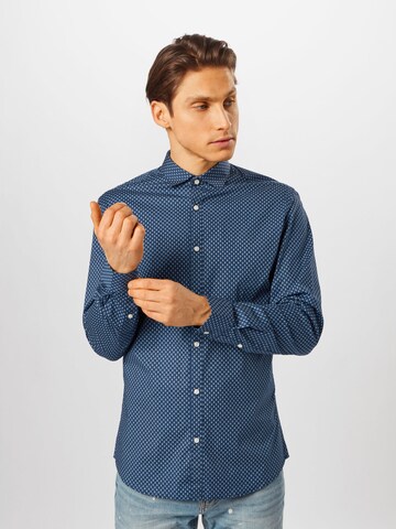 JACK & JONES Slim Fit Hemd 'Blackpool' in Blau: predná strana