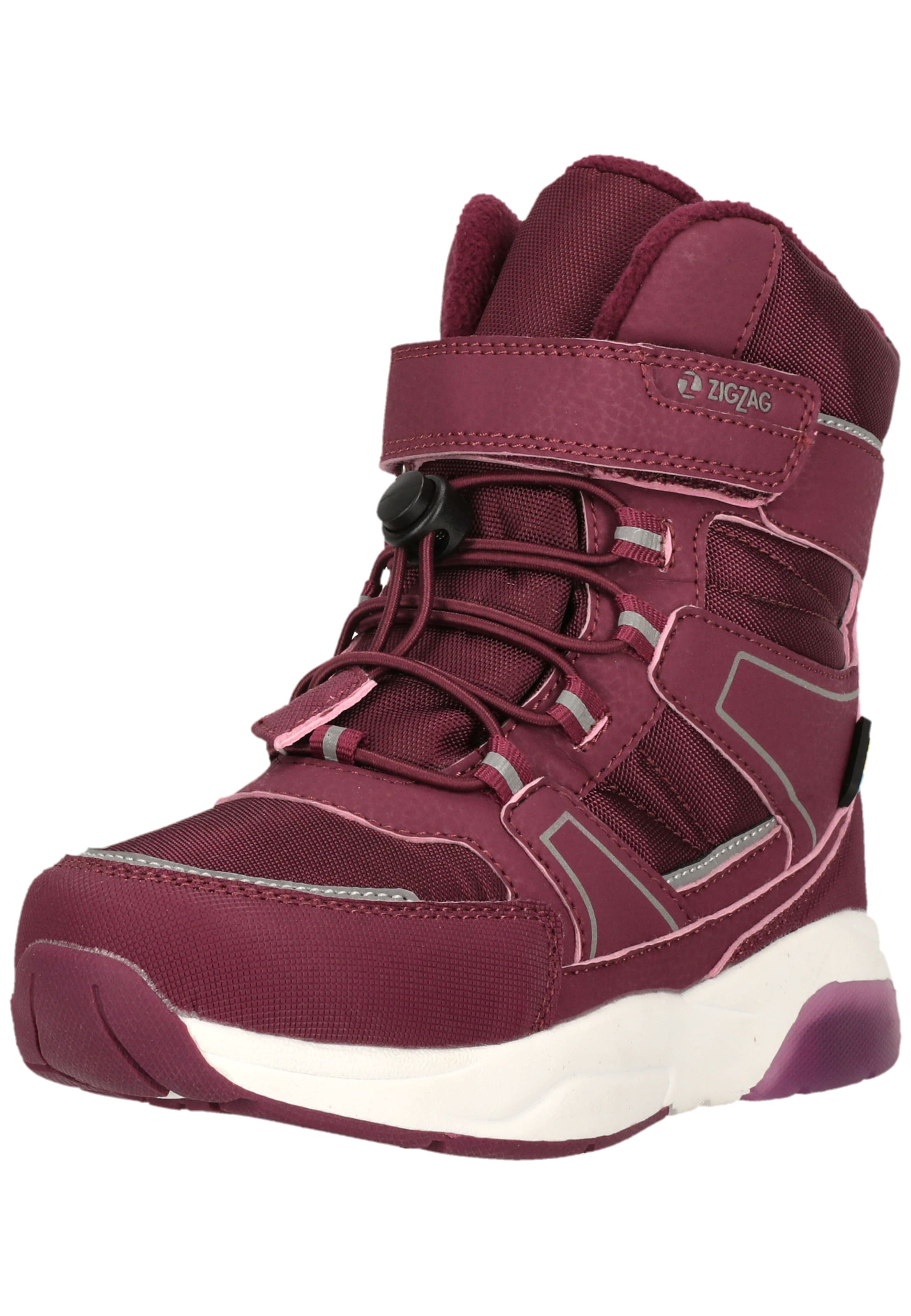 ZigZag Snowboots in Lila: voorkant