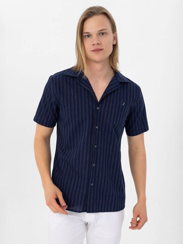 By Diess Collection Regular fit Overhemd in Blauw: voorkant