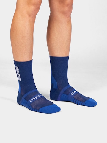 DillySocks Sportsocken in Blau: Vorderseite
