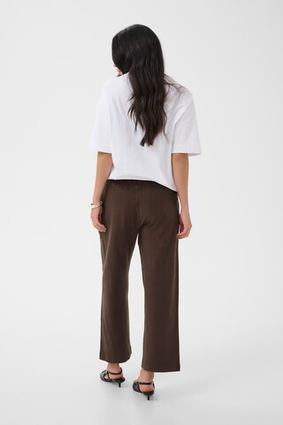 Kaffe - Pierna ancha Pantalón 'KANaya' en marrón