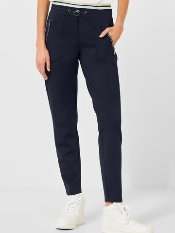 Coupe slim Pantalon CECIL en bleu : devant