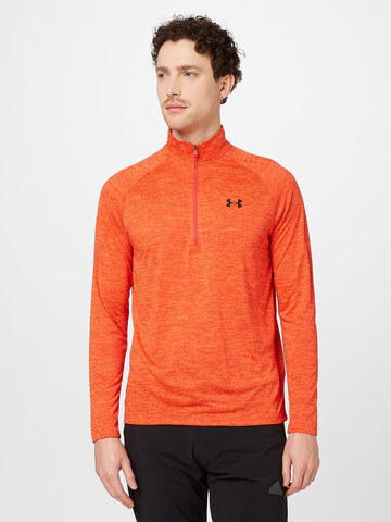 UNDER ARMOUR Performance Shirt 'Tech' in Orange: front