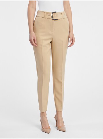 Orsay Slim fit Pleated Pants in Beige: front