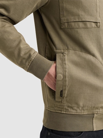 PME Legend Övergångsjacka 'Cargo sweat jacket with zipper closure' i grön