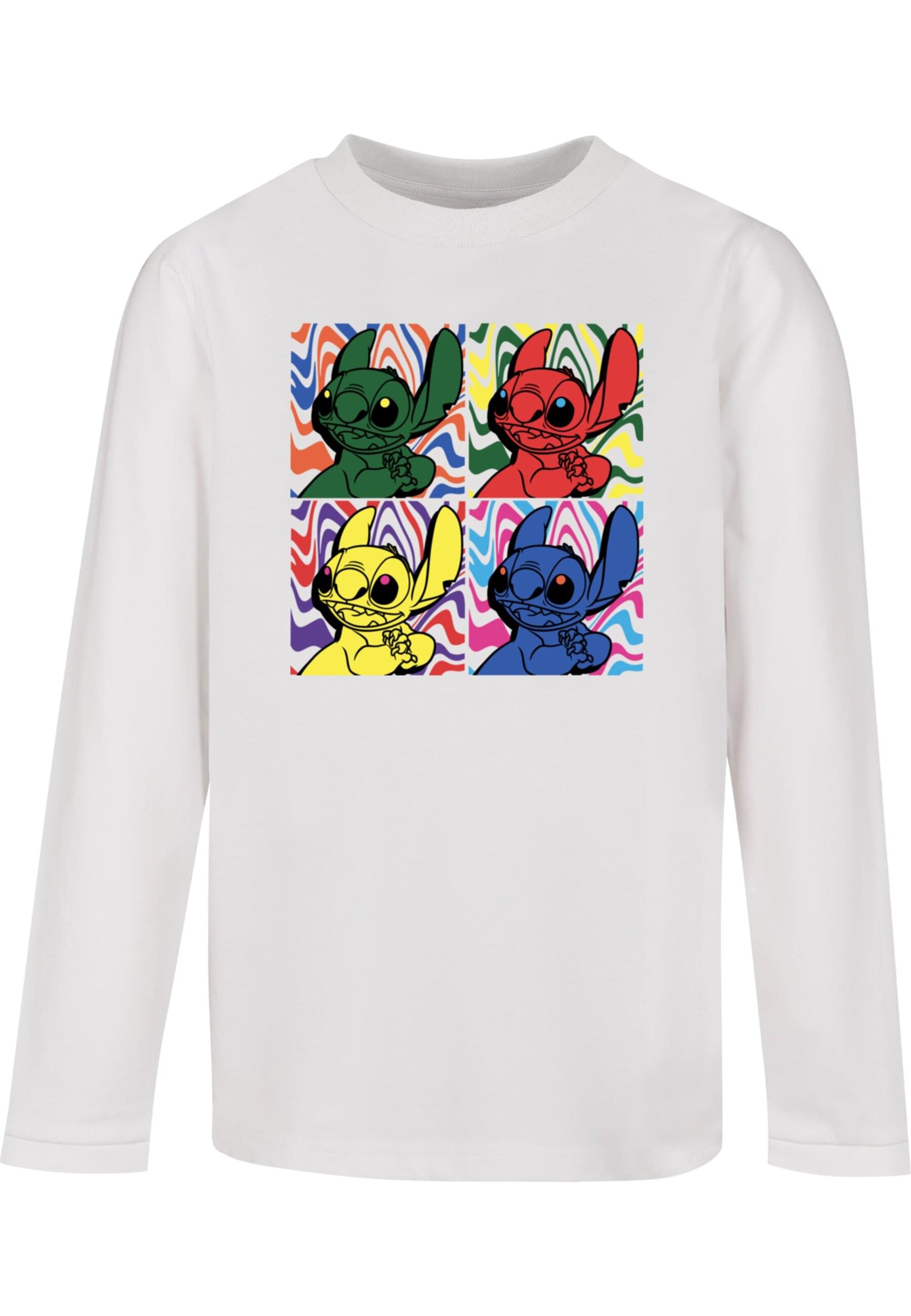ABSOLUTE CULT Shirt 'Lilo And Stitch - Pop Art' in Weiß: Vorderseite