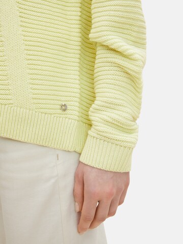 TOM TAILOR DENIM Sweater in Yellow